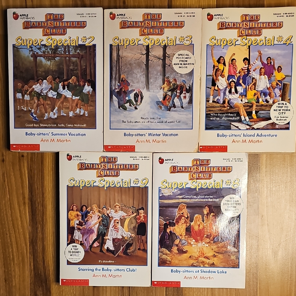 The Baby-Sitters Club Super Special Book Set Numbers 2, 3, 4, 8 And 9